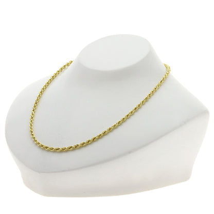 ツイスト チェーン 40cm ネックレス K18イエローゴールド 5.6g レディース 【中古】