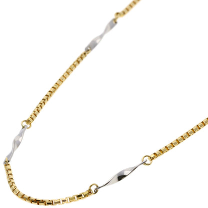 design Necklace Platinum PT850 18K Yellow Gold 4.4g　Ladies