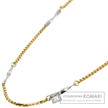 design Necklace Platinum PT850 18K Yellow Gold 4.4g　Ladies