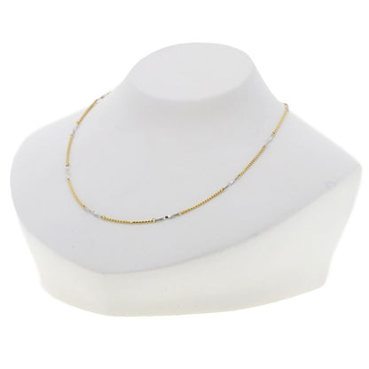 design Necklace Platinum PT850 18K Yellow Gold 4.4g　Ladies