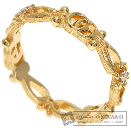 GUCCI Flora Diamond #13 Ring K18 Yellow Gold Ladies [Used]