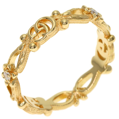 GUCCI Flora Diamond #13 Ring K18 Yellow Gold Ladies [Used]