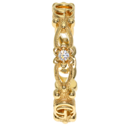 GUCCI Flora Diamond #13 Ring K18 Yellow Gold Ladies [Used]