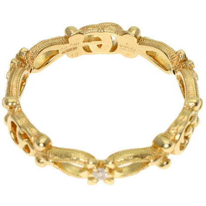 GUCCI Flora Diamond #13 Ring K18 Yellow Gold Ladies [Used]