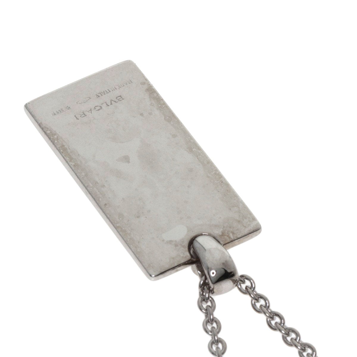 ブルガリ インゴット 1P ダイヤモンド ネックレス K18ホワイトゴールド レディース 【中古】【BVLGARI】