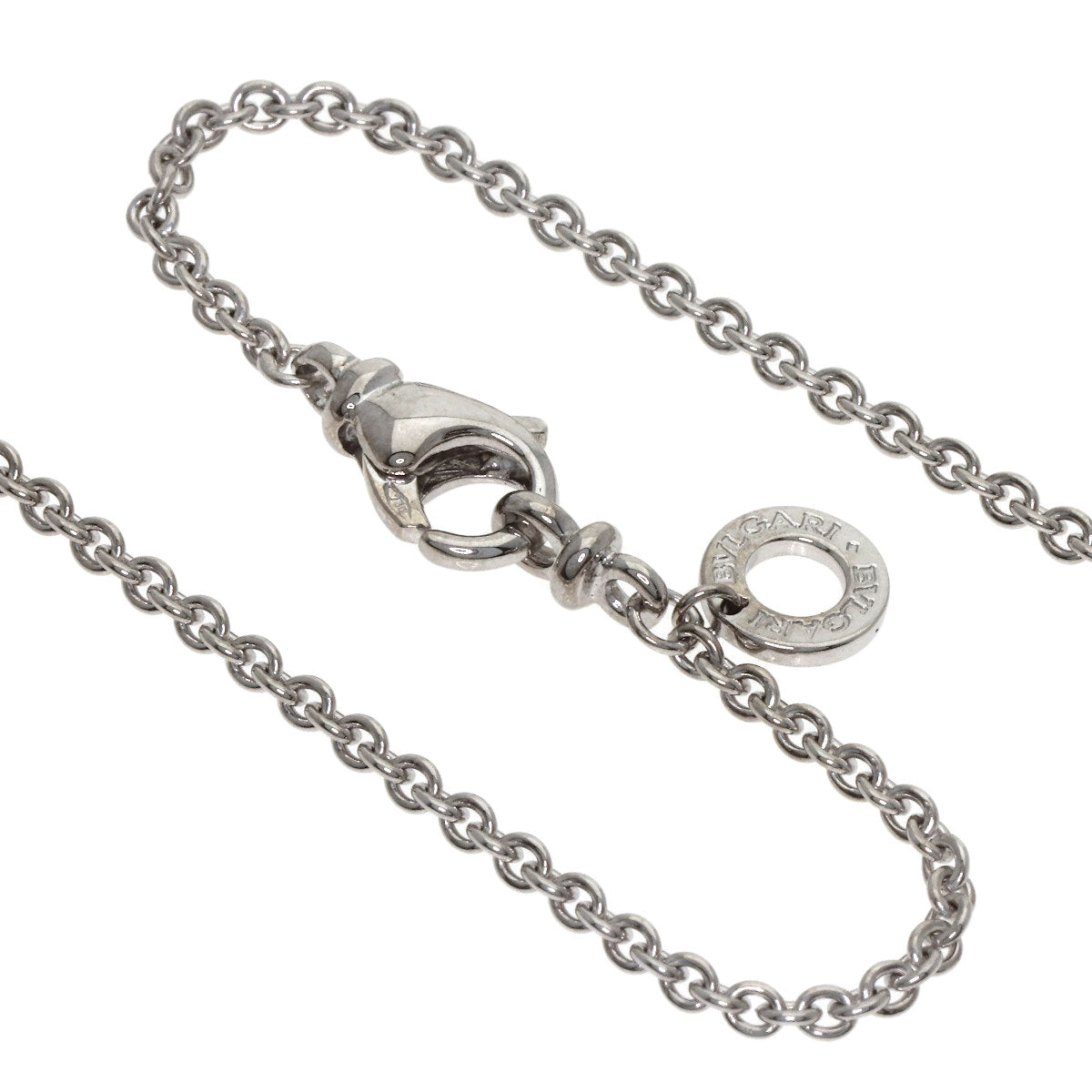 ブルガリ インゴット 1P ダイヤモンド ネックレス K18ホワイトゴールド レディース 【中古】【BVLGARI】