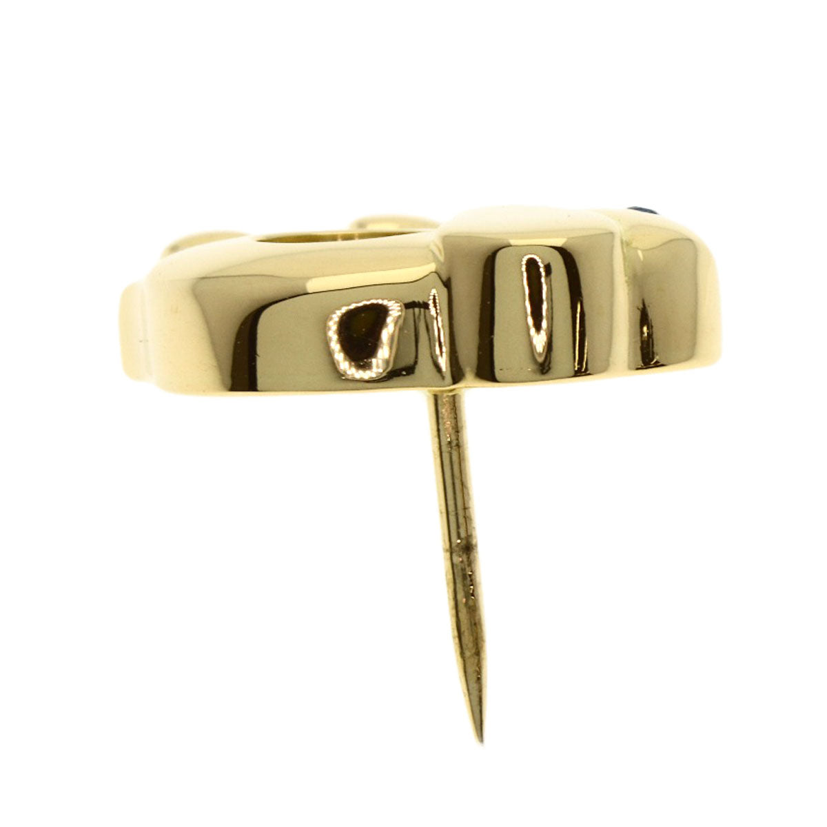 Chopard Happy Diamond Elephant Motif Sapphire Pin Brooch Brooch K18 Yellow Gold Ladies [Used]
