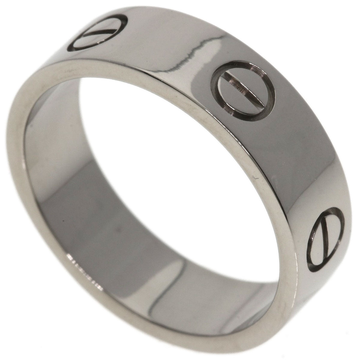 CARTIER love ring #58 Ring K18 White Gold unisex [Used]