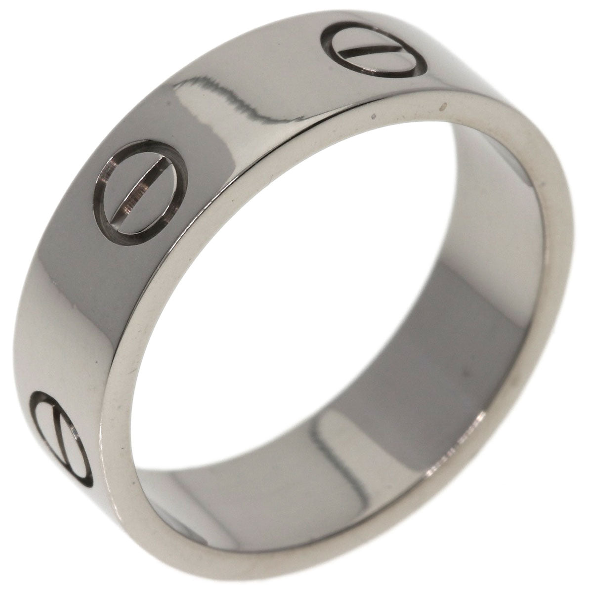 CARTIER love ring #58 Ring K18 White Gold unisex [Used]
