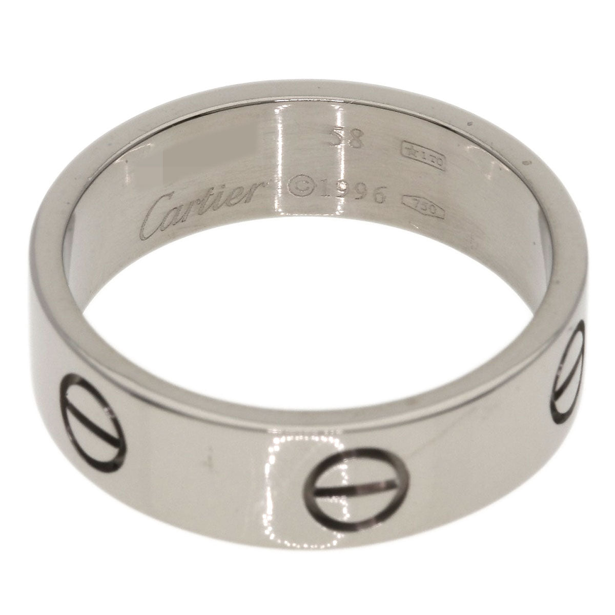 CARTIER love ring #58 Ring K18 White Gold unisex [Used]