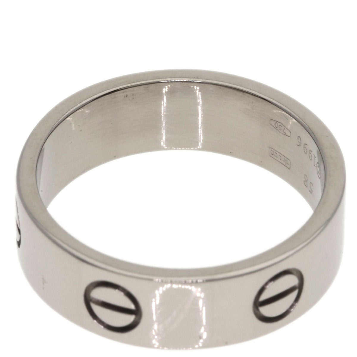 CARTIER love ring #58 Ring K18 White Gold unisex [Used]