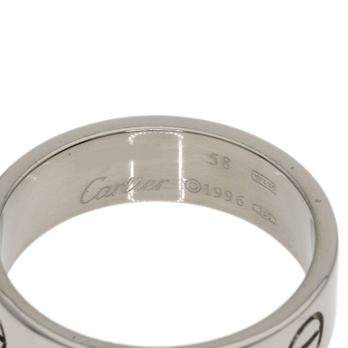 CARTIER love ring #58 Ring K18 White Gold unisex [Used]