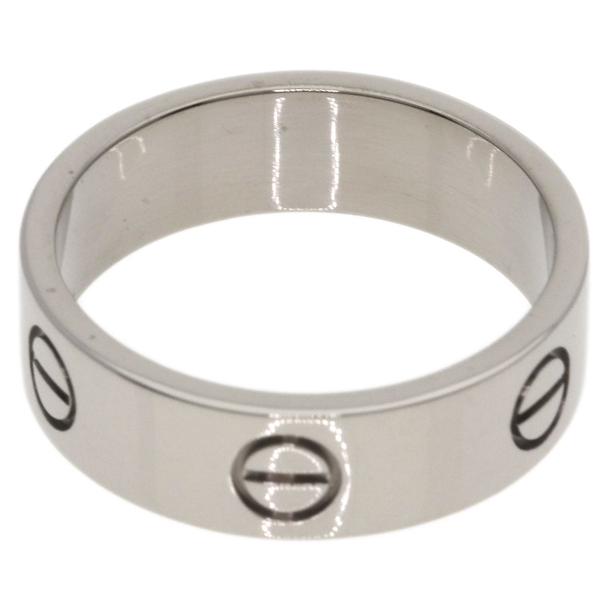 CARTIER love ring #58 Ring K18 White Gold unisex [Used]