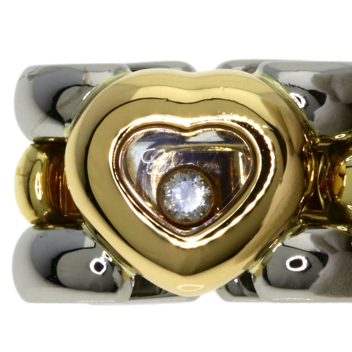 Chopard Happy diamond Ring K18 Yellow Gold Stainless SteelLadies [Used]