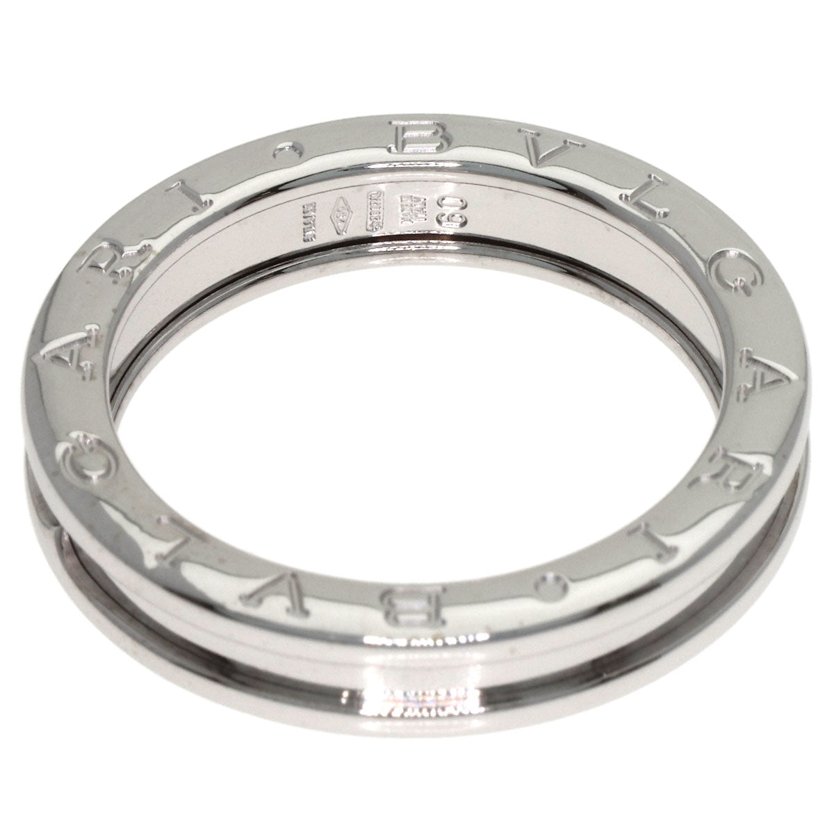 BVLGARI B.zero1 1 band #60 Ring K18 White Gold Ladies [Used]