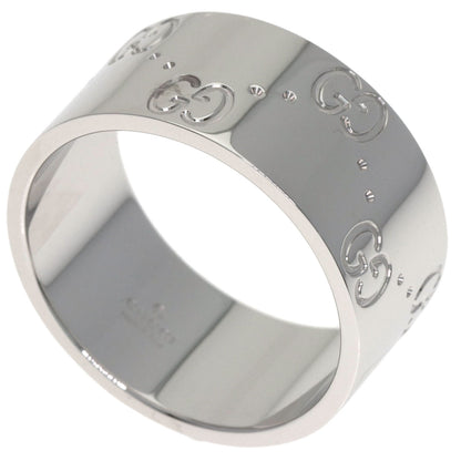 GUCCI Icon Wide #14 Ring K18 White Gold Ladies [Used]