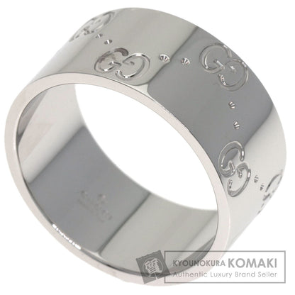 GUCCI Icon Wide #14 Ring K18 White Gold Ladies [Used]