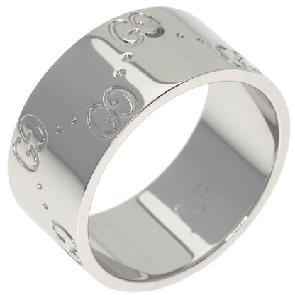 GUCCI Icon Wide #14 Ring K18 White Gold Ladies [Used]
