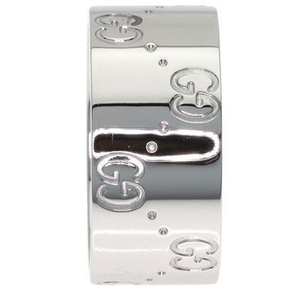 GUCCI Icon Wide #14 Ring K18 White Gold Ladies [Used]