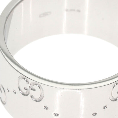 GUCCI Icon Wide #14 Ring K18 White Gold Ladies [Used]