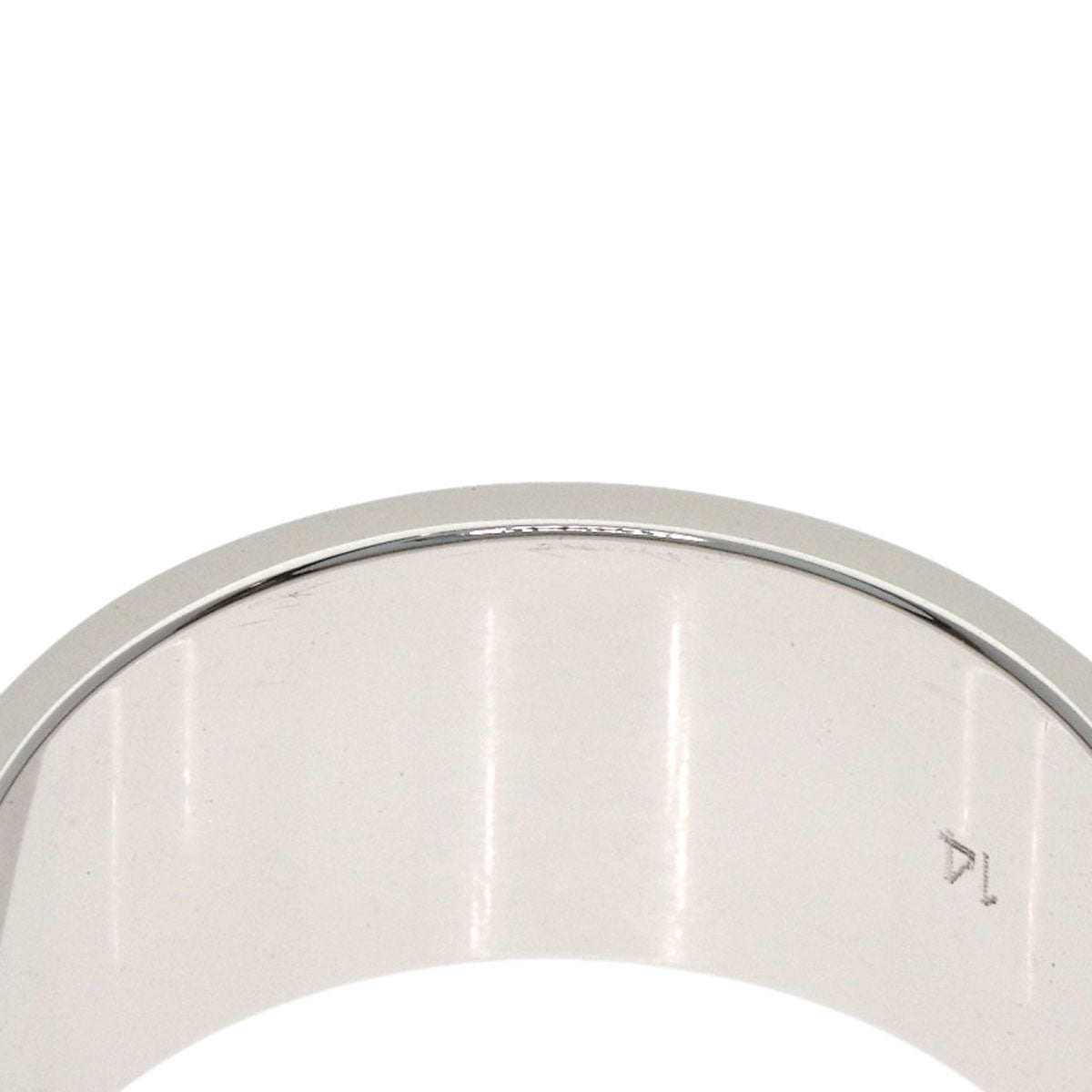GUCCI Icon Wide #14 Ring K18 White Gold Ladies [Used]