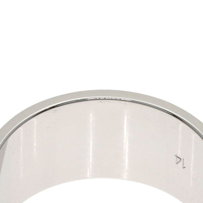 GUCCI Icon Wide #14 Ring K18 White Gold Ladies [Used]