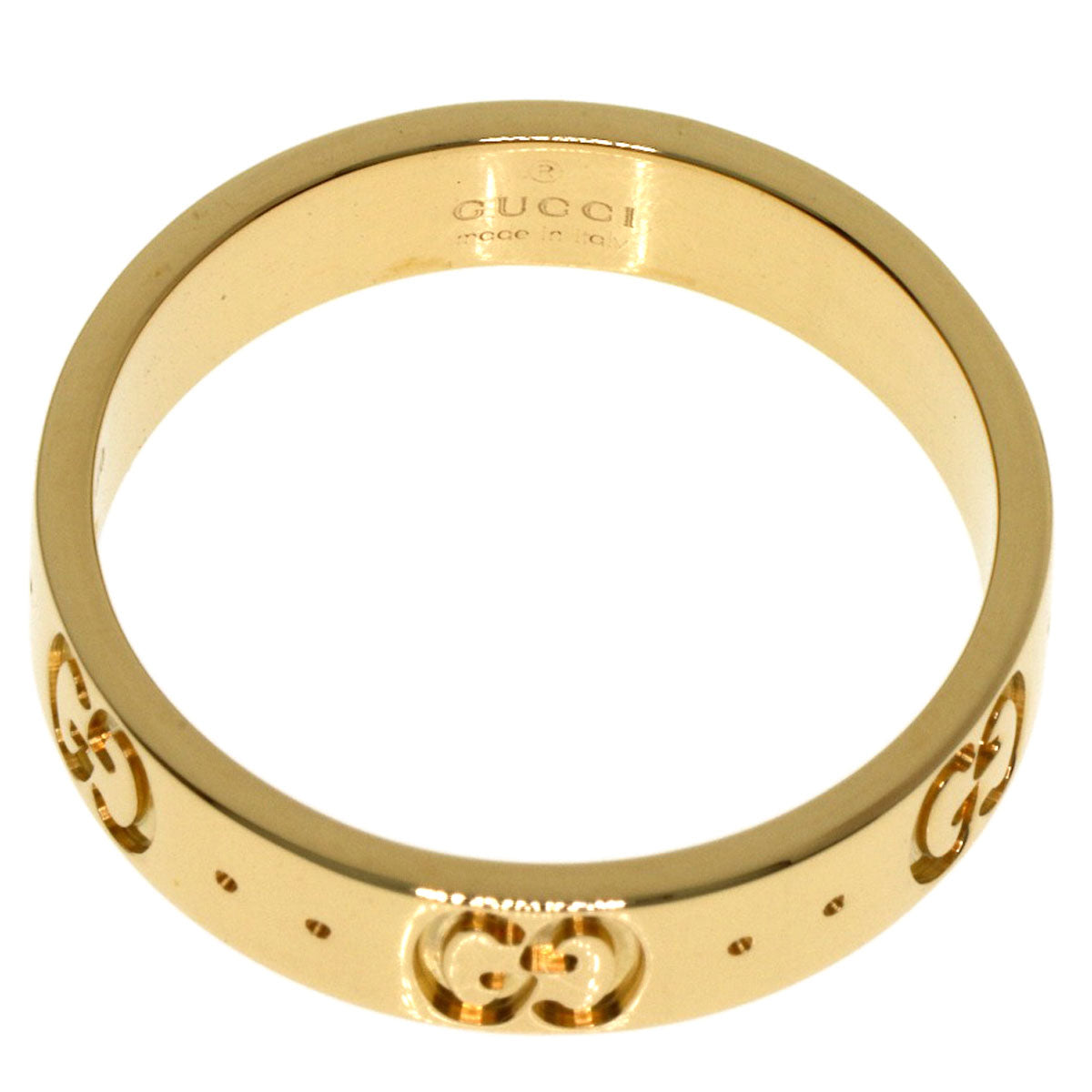 GUCCI Icon # 11 Ring K18 Yellow Gold Ladies [Used]