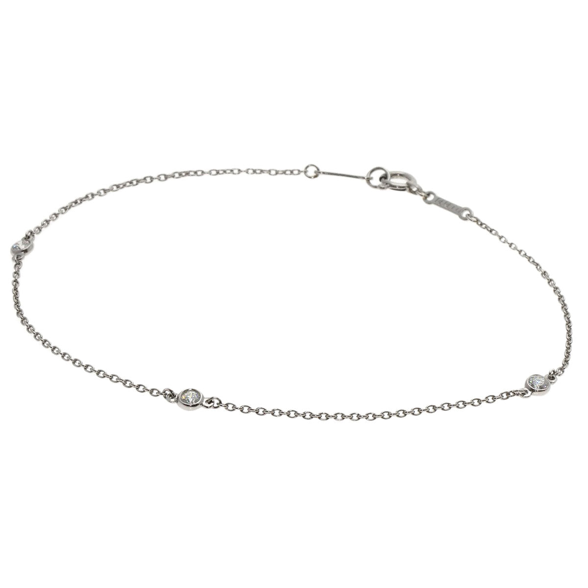 TIFFANY&Co. By The Yard 3P Diamond Bracelet Platinum PT950 PT850Ladies [Used]