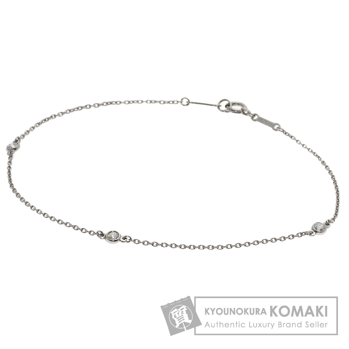 TIFFANY&Co. By The Yard 3P Diamond Bracelet Platinum PT950 PT850Ladies [Used]