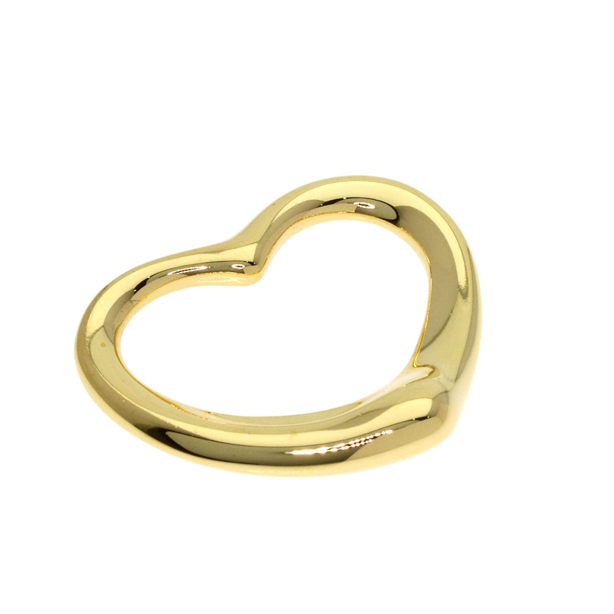 TIFFANY&Co. Open Heart TOP Pendant top K18 Yellow Gold Ladies [Used]