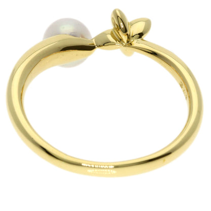 MIKIMOTO Pearl Pearl Diamond Ring K18 Yellow Gold Ladies [Used]