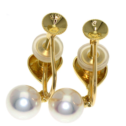MIKIMOTO Pearl Pearl Heart Earring K18 Yellow Gold Ladies [Used]