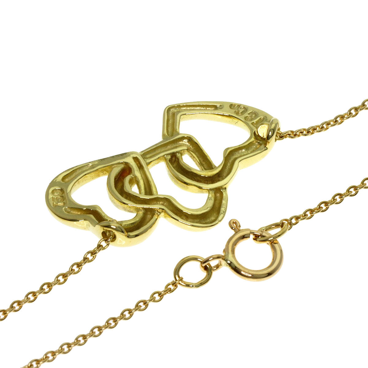 TIFFANY&Co. Three heart Necklace K18 Yellow Gold Ladies [Used]