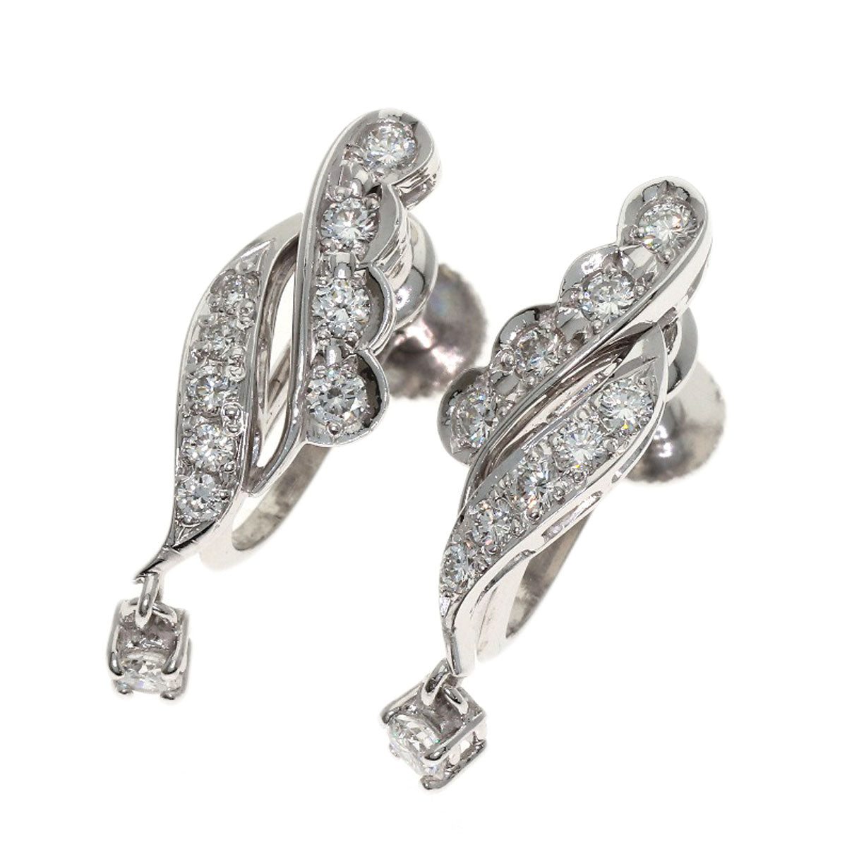 POLA Diamond Earring Platinum PT900 K14WGLadies [Used]