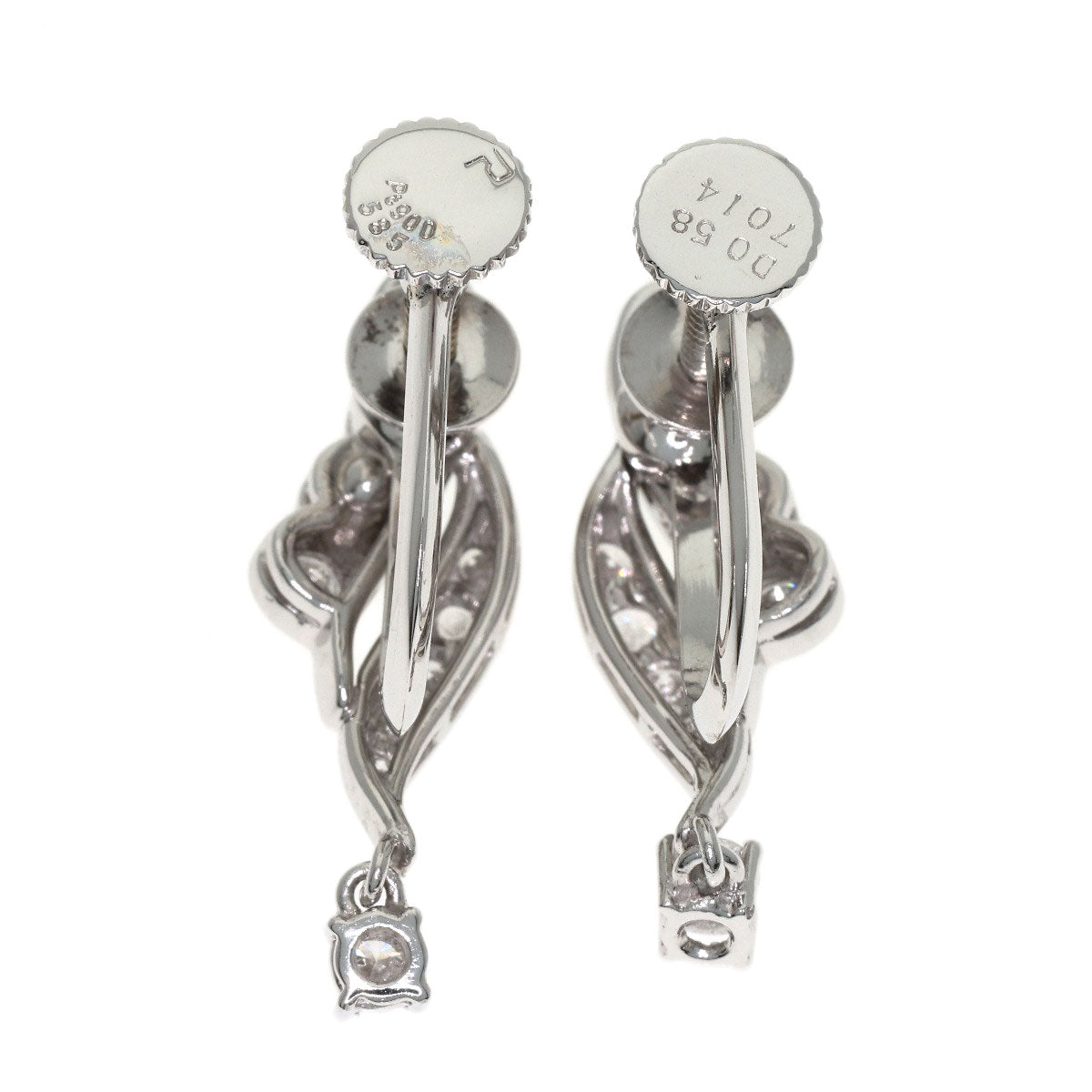POLA Diamond Earring Platinum PT900 K14WGLadies [Used]