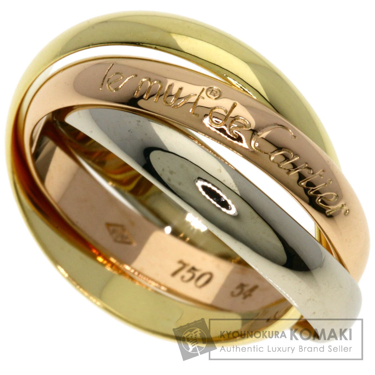 CARTIER Trinity #54 Ring K18 Yellow Gold K18 White GoldLadies [Used]