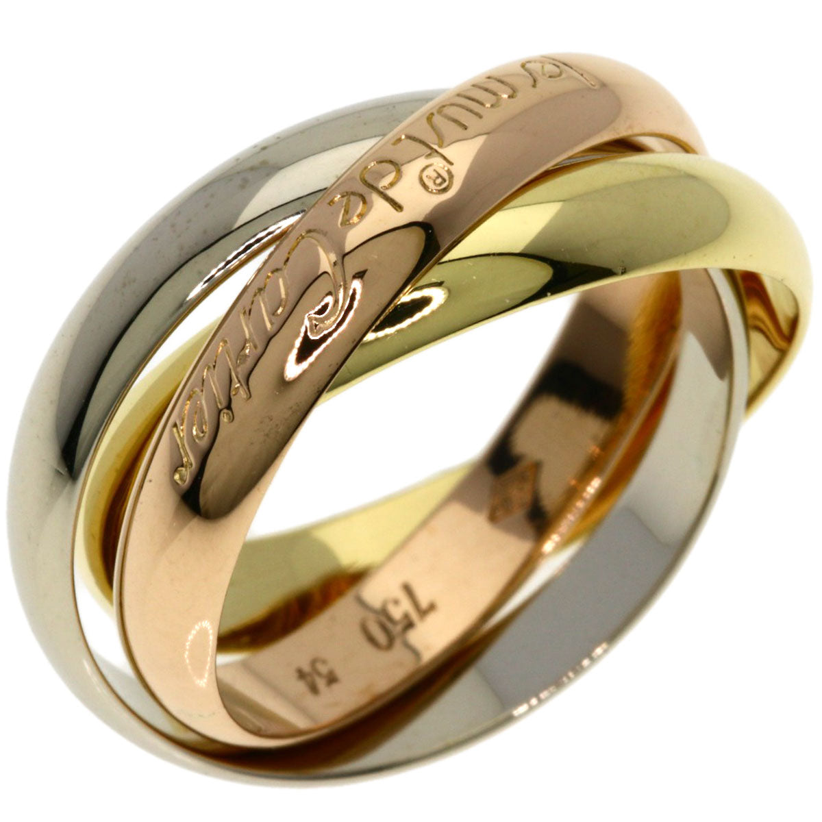 CARTIER Trinity #54 Ring K18 Yellow Gold K18 White GoldLadies [Used]