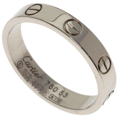 CARTIER Mini love ring #53 Ring K18 White Gold Ladies [Used]