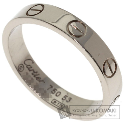 CARTIER Mini love ring #53 Ring K18 White Gold Ladies [Used]