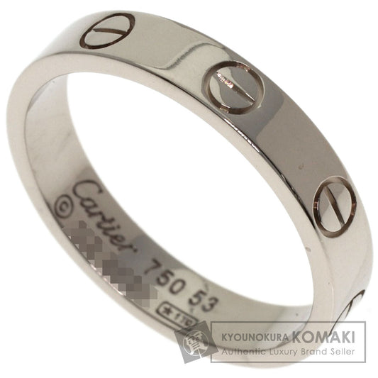CARTIER Mini love ring #53 Ring K18 White Gold Ladies [Used]