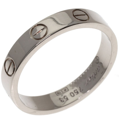 CARTIER Mini love ring #53 Ring K18 White Gold Ladies [Used]