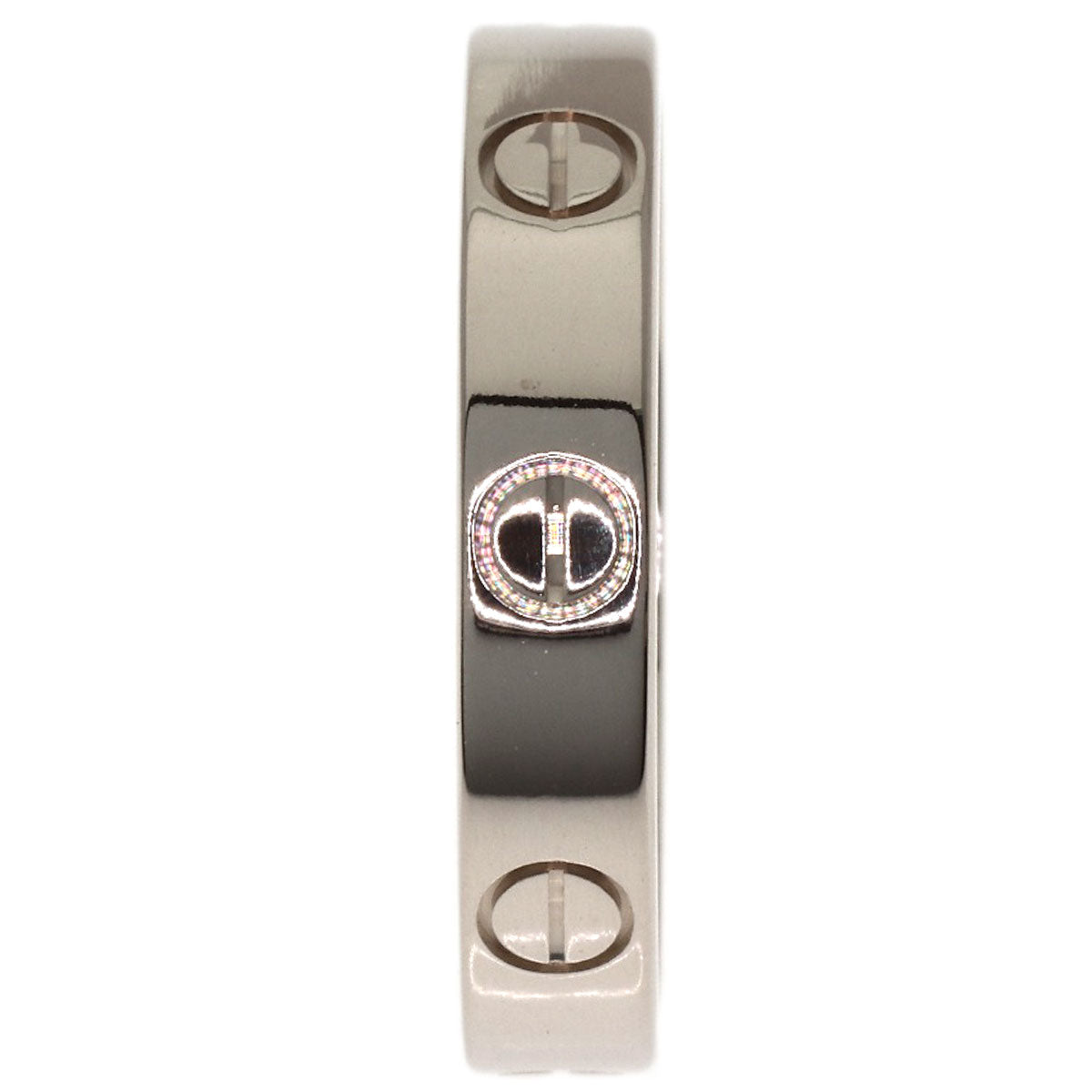 CARTIER Mini love ring #53 Ring K18 White Gold Ladies [Used]