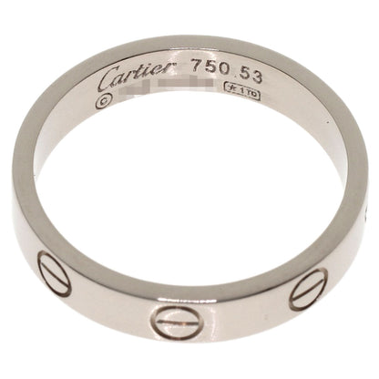 CARTIER Mini love ring #53 Ring K18 White Gold Ladies [Used]