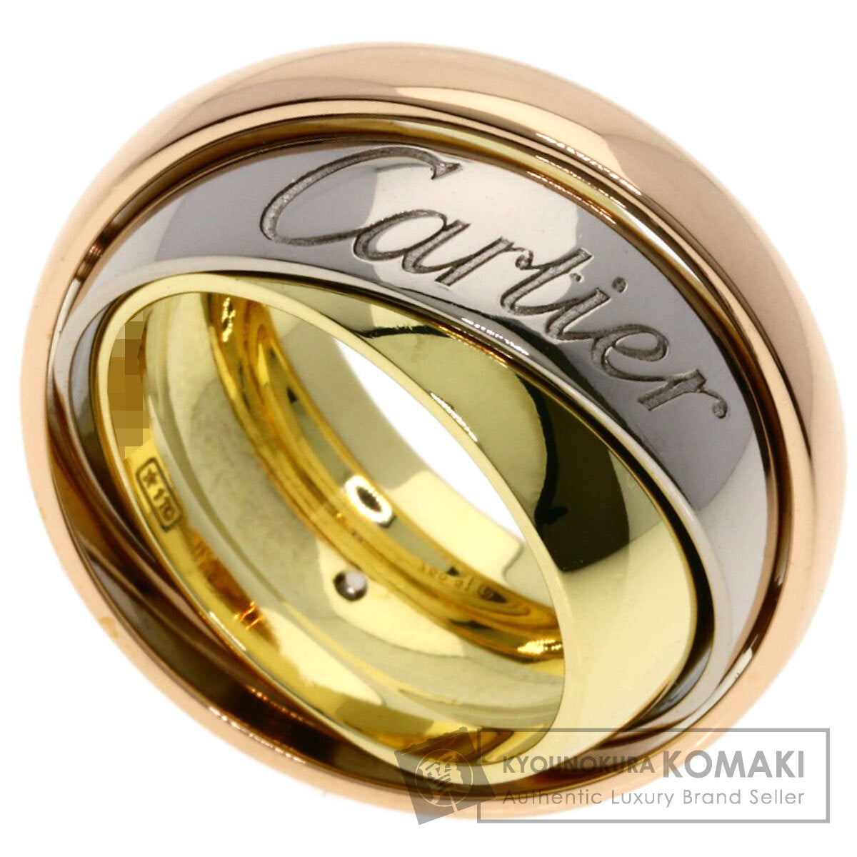 CARTIER Trinity Must Essence #51 Ring K18 Yellow Gold K18 White GoldLadies [Used]