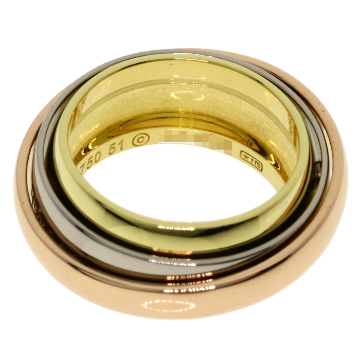 CARTIER Trinity Must Essence #51 Ring K18 Yellow Gold K18 White GoldLadies [Used]