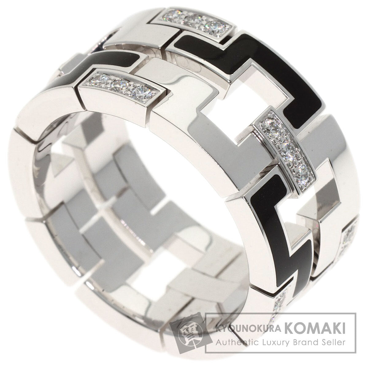 CARTIER Dragon Padlock Diamond #57 Ring K18 White Gold Ladies [Used]