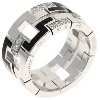 CARTIER Dragon Padlock Diamond #57 Ring K18 White Gold Ladies [Used]