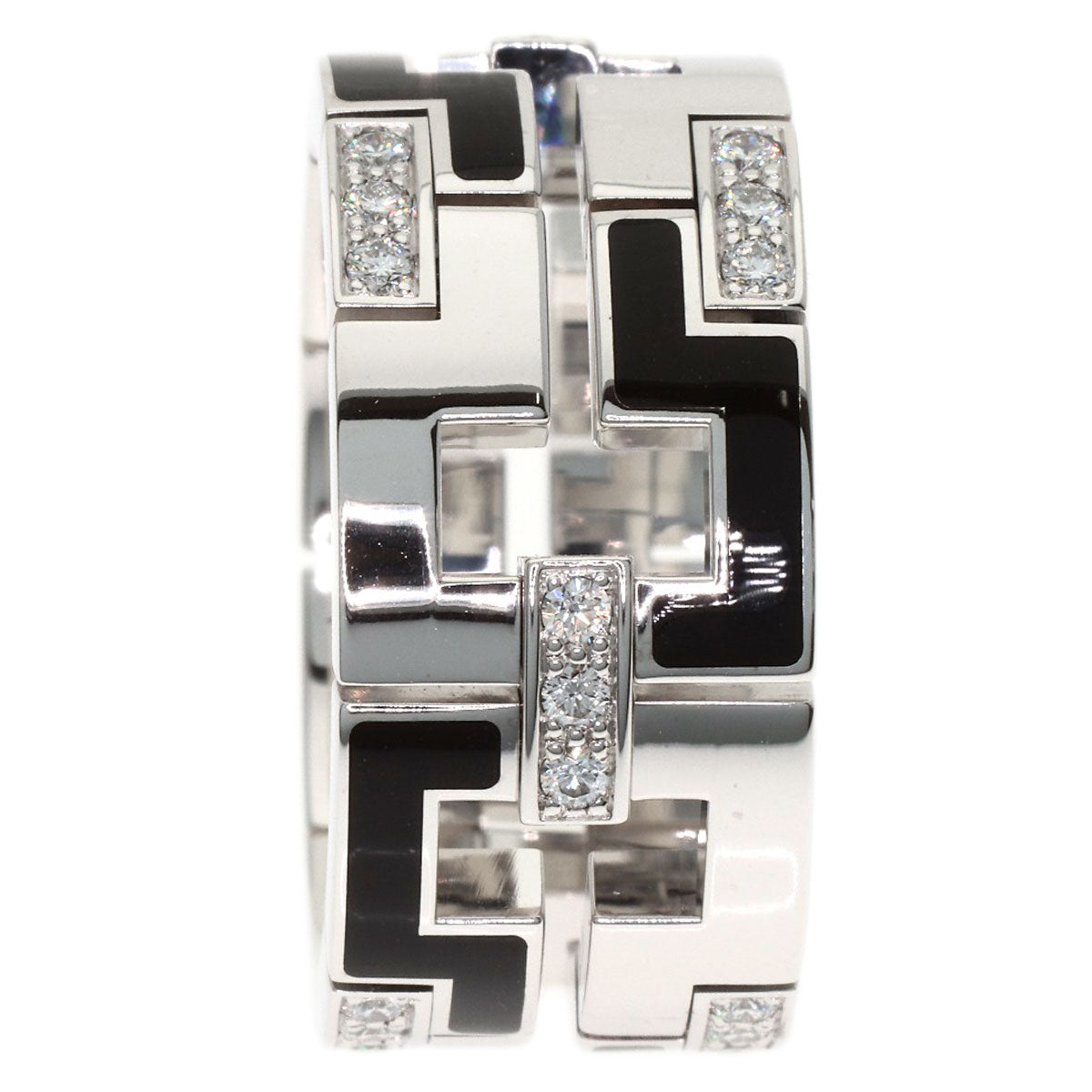 CARTIER Dragon Padlock Diamond #57 Ring K18 White Gold Ladies [Used]