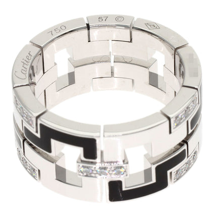 CARTIER Dragon Padlock Diamond #57 Ring K18 White Gold Ladies [Used]
