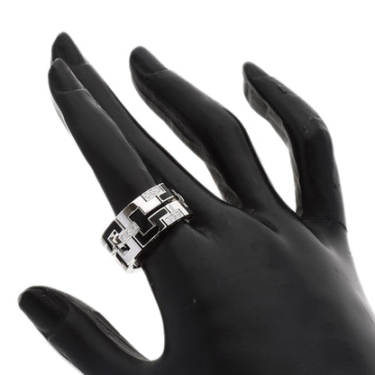 CARTIER Dragon Padlock Diamond #57 Ring K18 White Gold Ladies [Used]